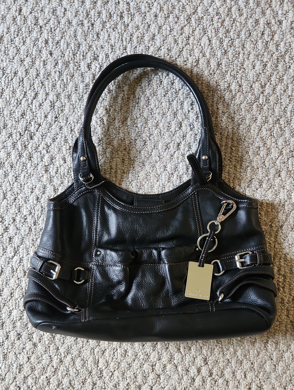 Black Leather Shoulder Bag - Etienne Aigner